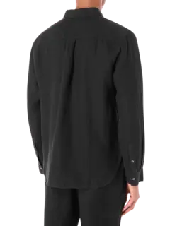 قميص ريفايزد من الكتان بأكمام طويلة