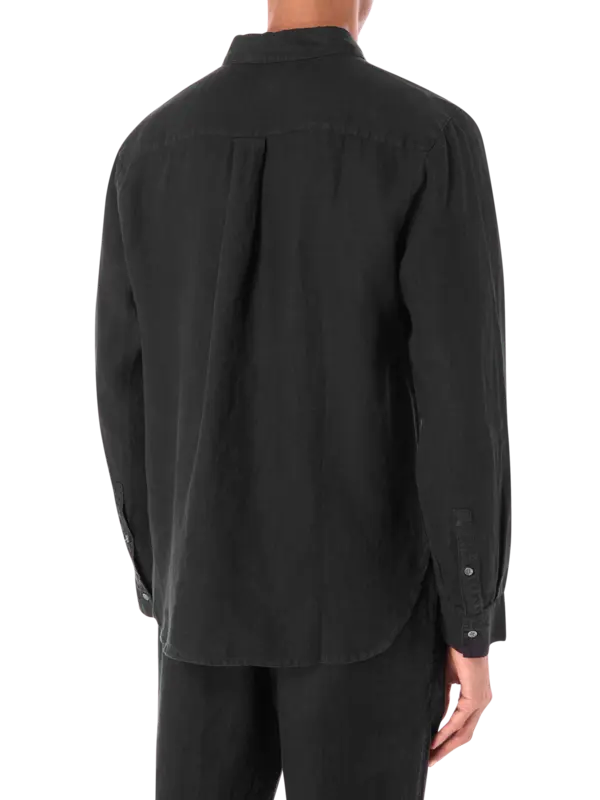 قميص ريفايزد من الكتان بأكمام طويلة