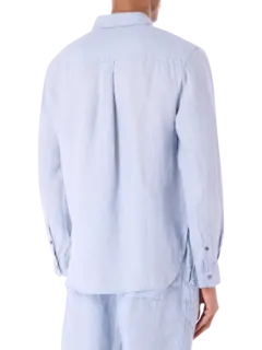 قميص ريفايزد من الكتان بأكمام طويلة