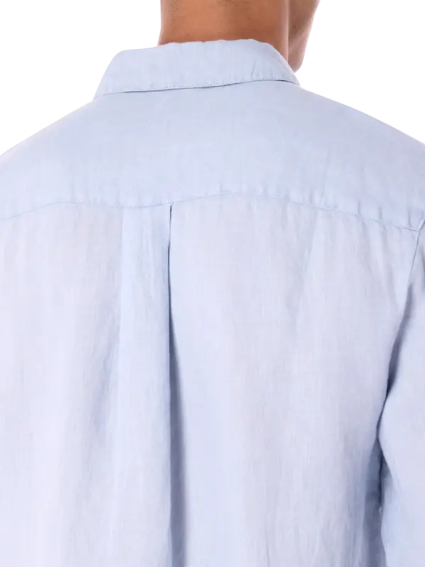 قميص ريفايزد من الكتان بأكمام طويلة