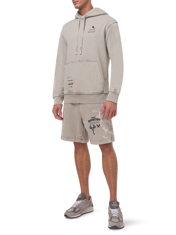 LOGO STONE WASHED HOODIE