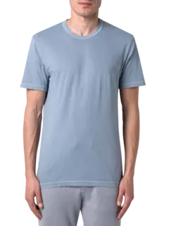 تيشيرت بأكمام قصيرة وفتحة رقبة مستديرة