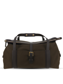 Dark Brown Travel Bag With Top Zipper and Front Flap
