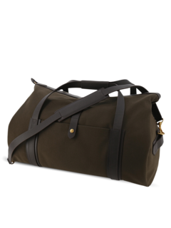 Dark Brown Travel Bag With Top Zipper and Front Flap