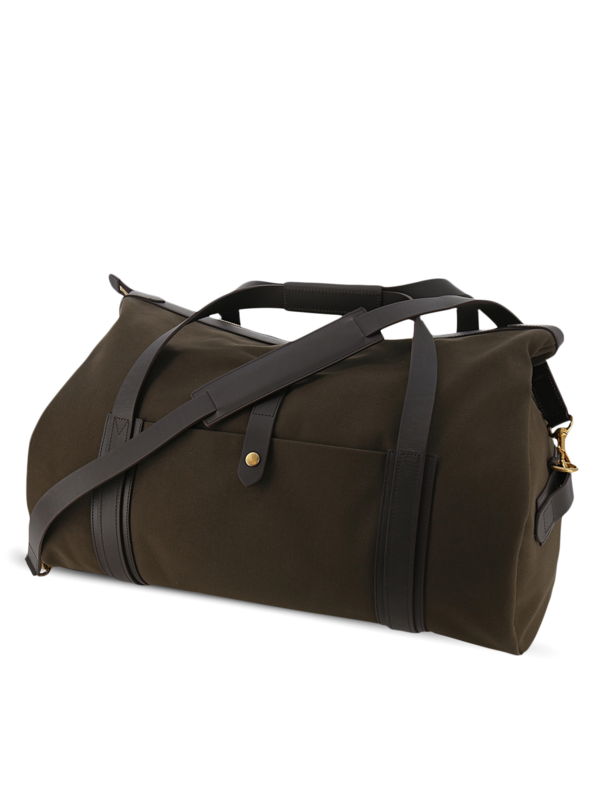 Dark Brown Travel Bag With Top Zipper and Front Flap