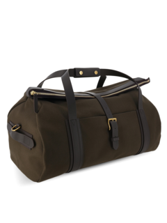 Dark Brown Travel Bag With Top Zipper and Front Flap