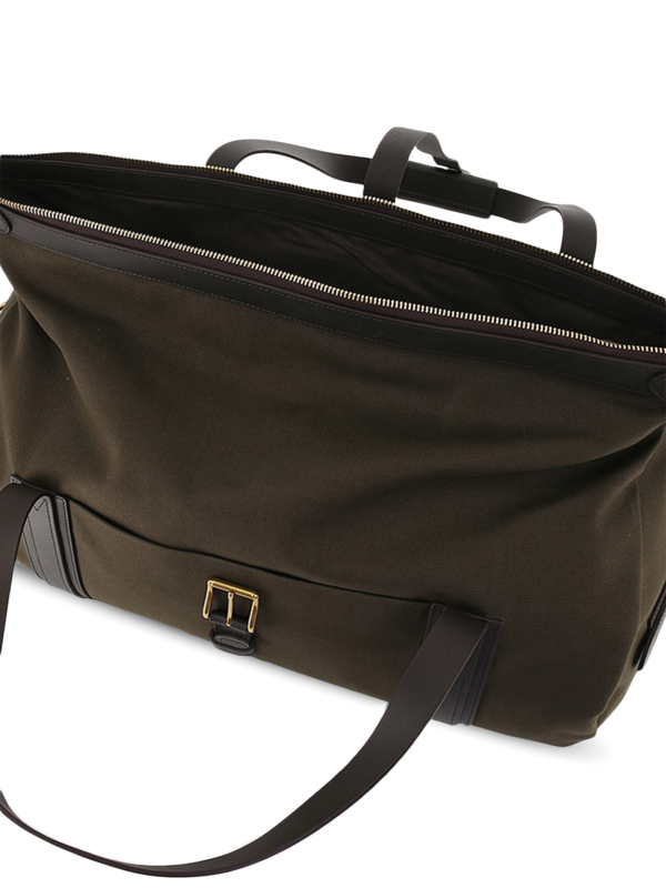 Dark Brown Travel Bag With Top Zipper and Front Flap