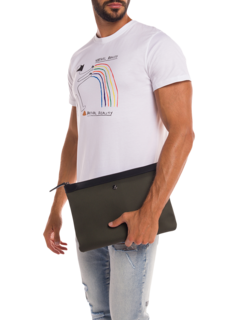 Khaki/Black Large Pouch