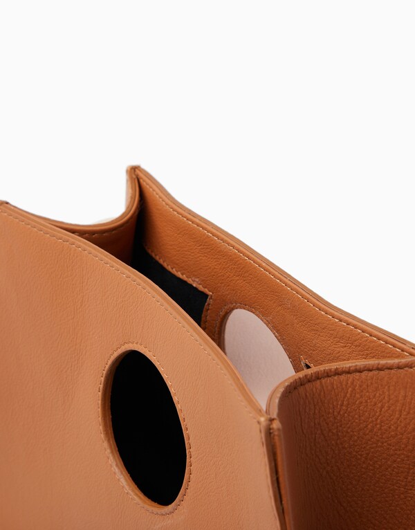 Tan/Pink Leather Handbag