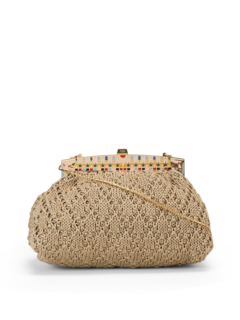 Limited Edition Egyptian Enamel and Cotton clutch bag