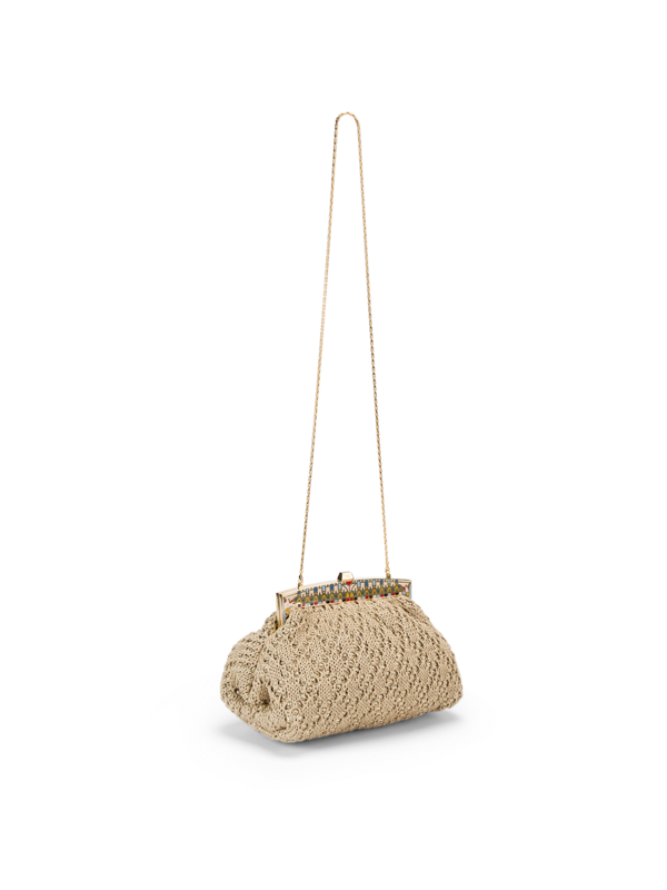 Limited Edition Egyptian Enamel and Cotton clutch bag
