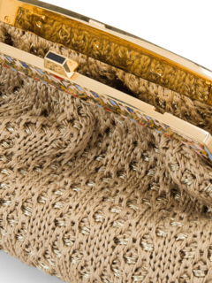 Limited Edition Egyptian Enamel and Cotton clutch bag