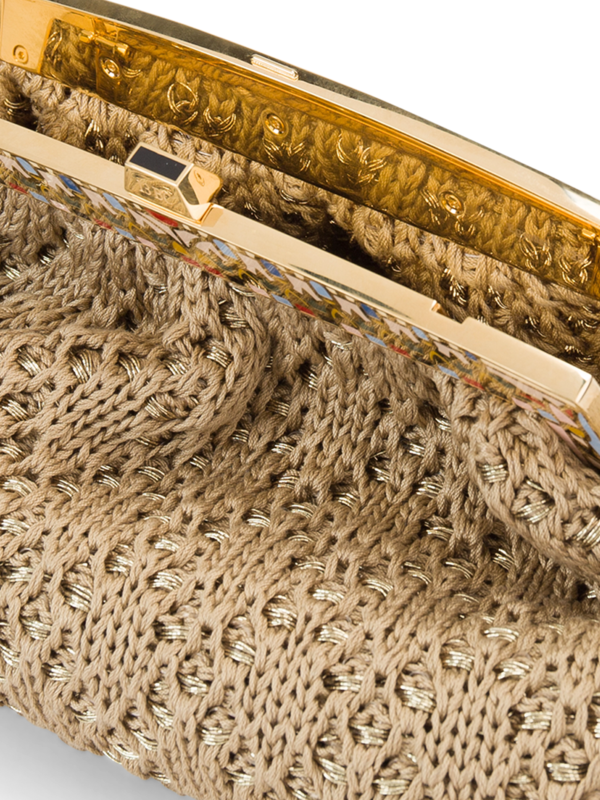 Limited Edition Egyptian Enamel and Cotton clutch bag