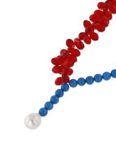 Red-And-Blue Beaded Necklace