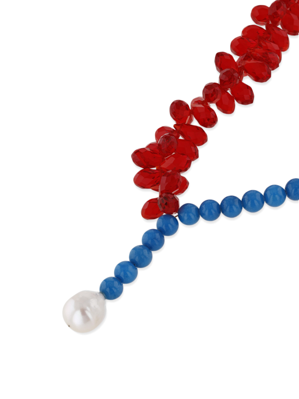 Red-And-Blue Beaded Necklace