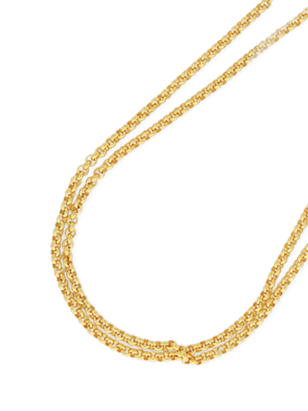 Yellow Gold Wrap Necklace with Star and Baroque Pearl Charms