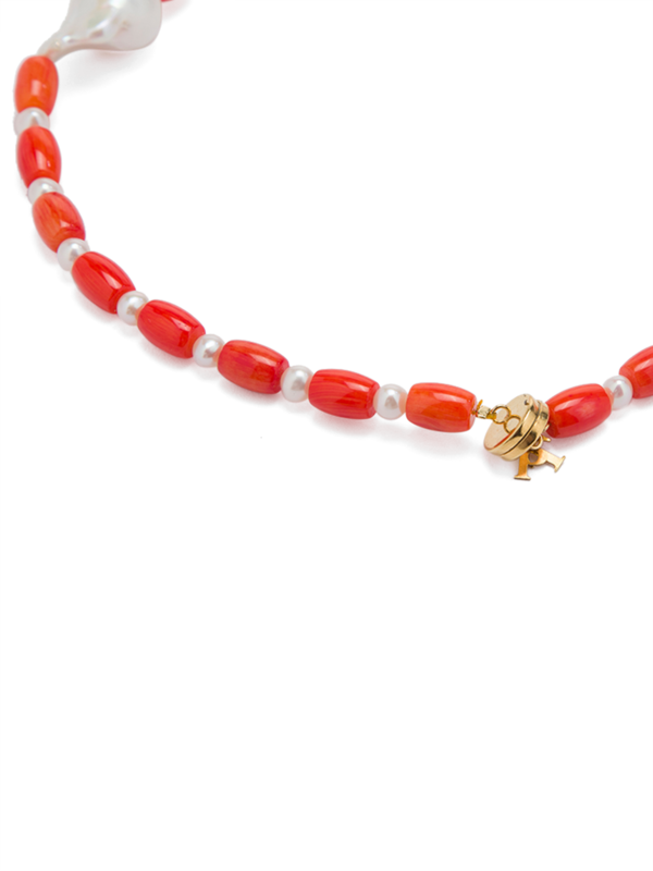 Beads and Pearl Necklace