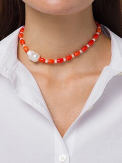 Beads and Pearl Necklace
