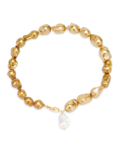 Gold Pearl Necklace