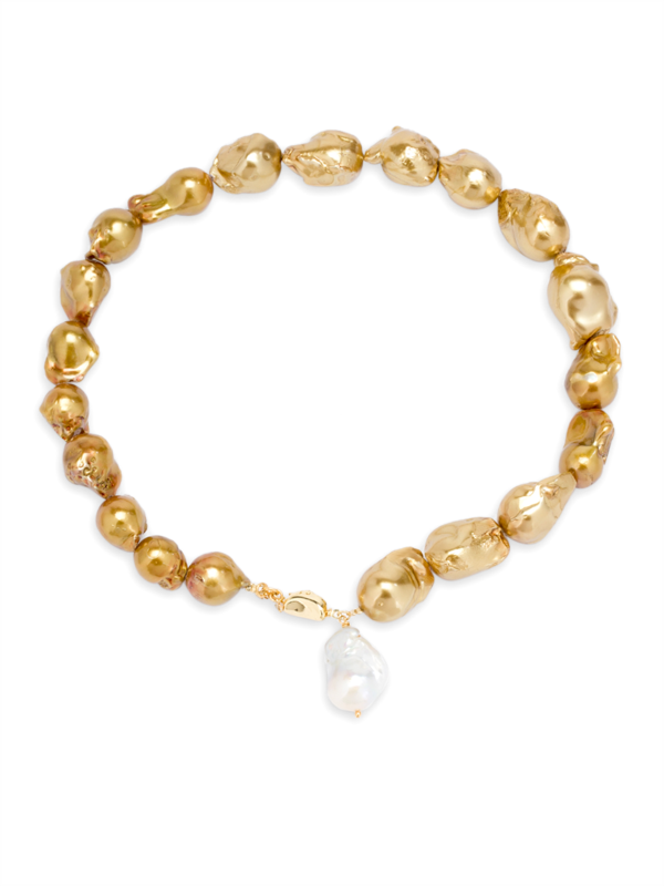 Gold Pearl Necklace