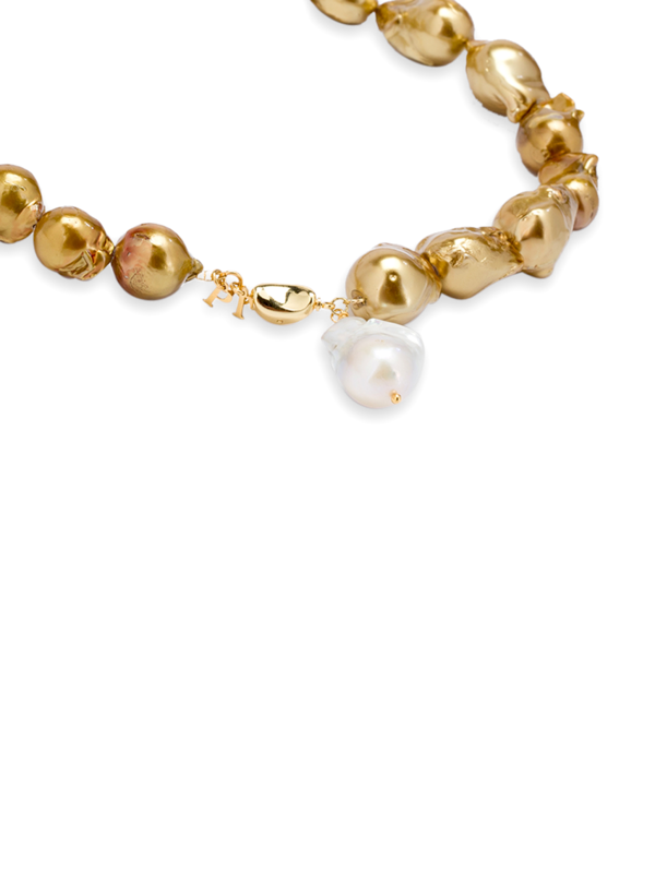 Gold Pearl Necklace