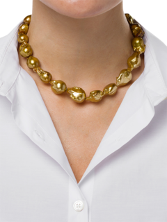 Gold Pearl Necklace