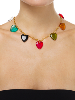 Multi-coloured Heart Necklace