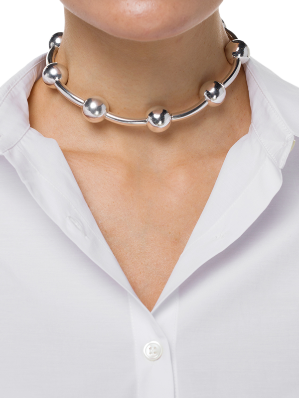 Silver Beads Necklace