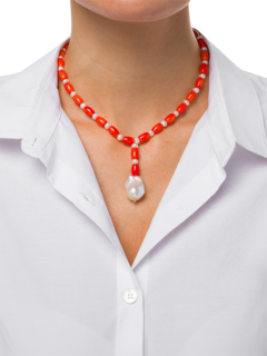 Beads and Pearl Necklace