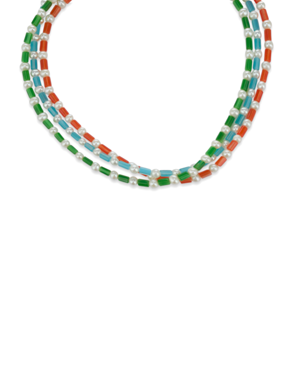 Triple Choker Candies Necklace