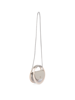 PVC AND RECYCLED LEATHER MINI HOOP BAG
