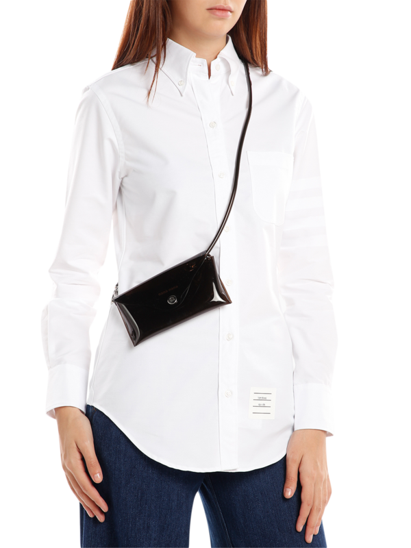 Patent Black Crossbody Bag