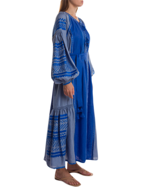 Blue and Grey Namibia Maxi Dress