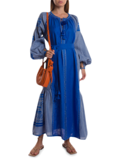 Blue and Grey Namibia Maxi Dress