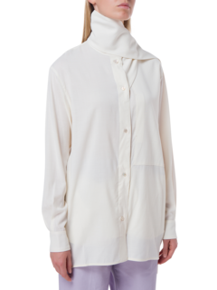 قميص نيت من صوف الفسكوز مزين بجيب