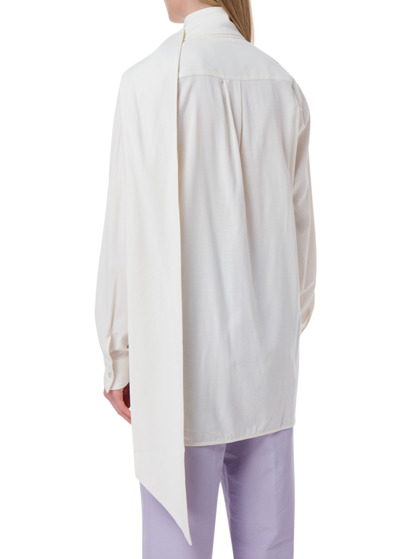 قميص نيت من صوف الفسكوز مزين بجيب