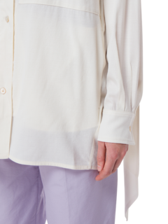 قميص نيت من صوف الفسكوز مزين بجيب