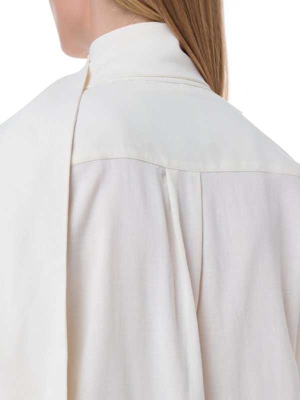 قميص نيت من صوف الفسكوز مزين بجيب