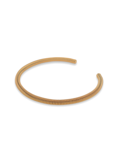 Embellished Gold "Massaï" Collar Necklace with Spring Detailing