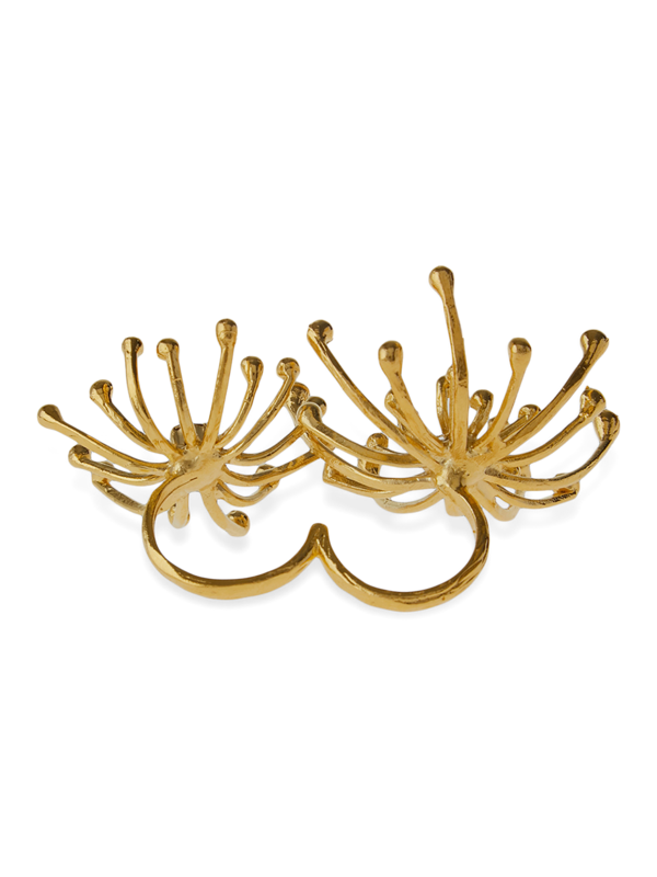 Gold Dandelion Rings