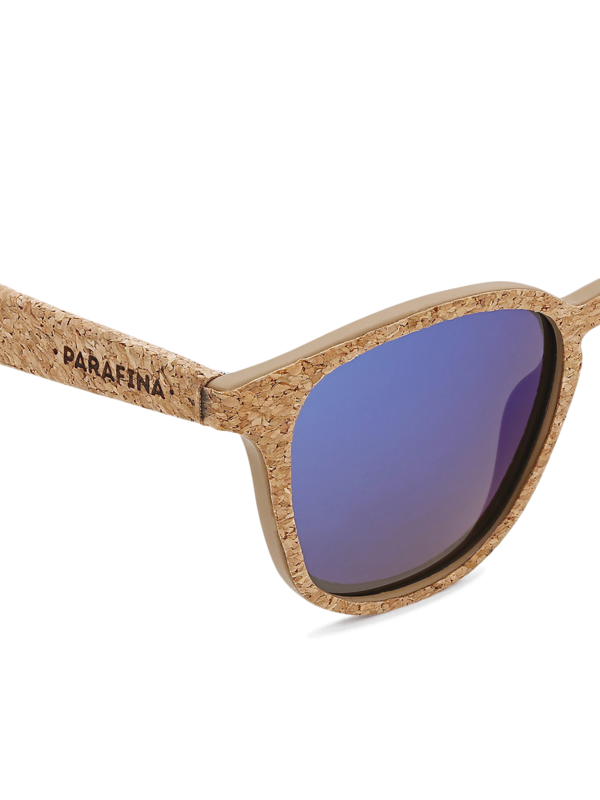 Alentejo Cork Sunglasses with Royal Blue Tinted Lenses