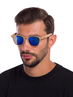 Alentejo Cork Sunglasses with Royal Blue Tinted Lenses