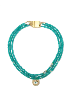 قلادة من 3 طبقات على شكل عين الحسد