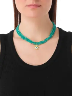 قلادة من 3 طبقات على شكل عين الحسد