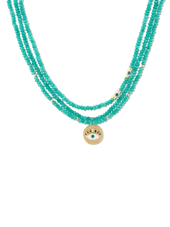 قلادة من 3 طبقات على شكل عين الحسد