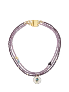 قلادة بتصميم يد خمسة من 3 طبقات