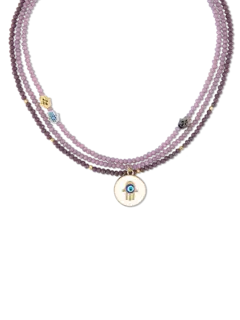 قلادة بتصميم يد خمسة من 3 طبقات