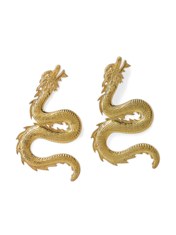 Solid Gold Statement Earrings