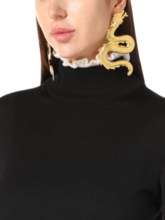 Solid Gold Statement Earrings