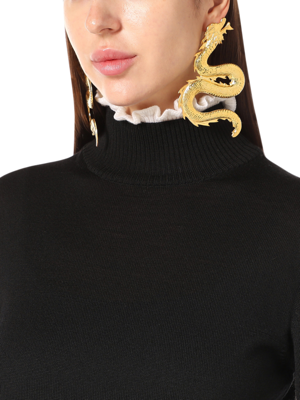 Solid Gold Statement Earrings